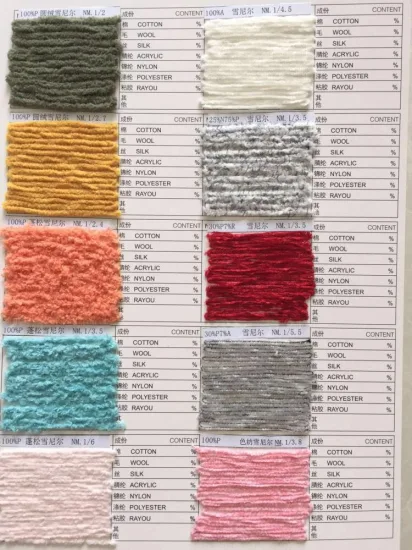 High Quality 100%Polyester Chenille Yarn for Knitting